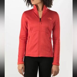 The North Face women’s 🧡❤️ Fleece Zip Jacket Agave orange red Coat XL pockets